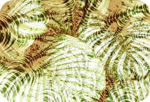 Abstrahierte Blätter in Grün- und Goldtönen eingefärbt